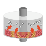 ビーズの偏在・密集の様子